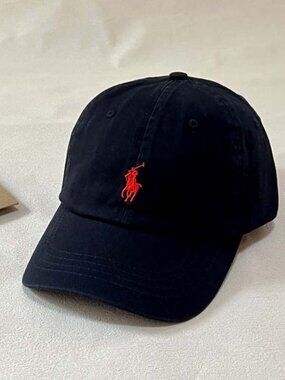 Ralph Lauren Polo Classic Baseball Cap - Black with Red Logo